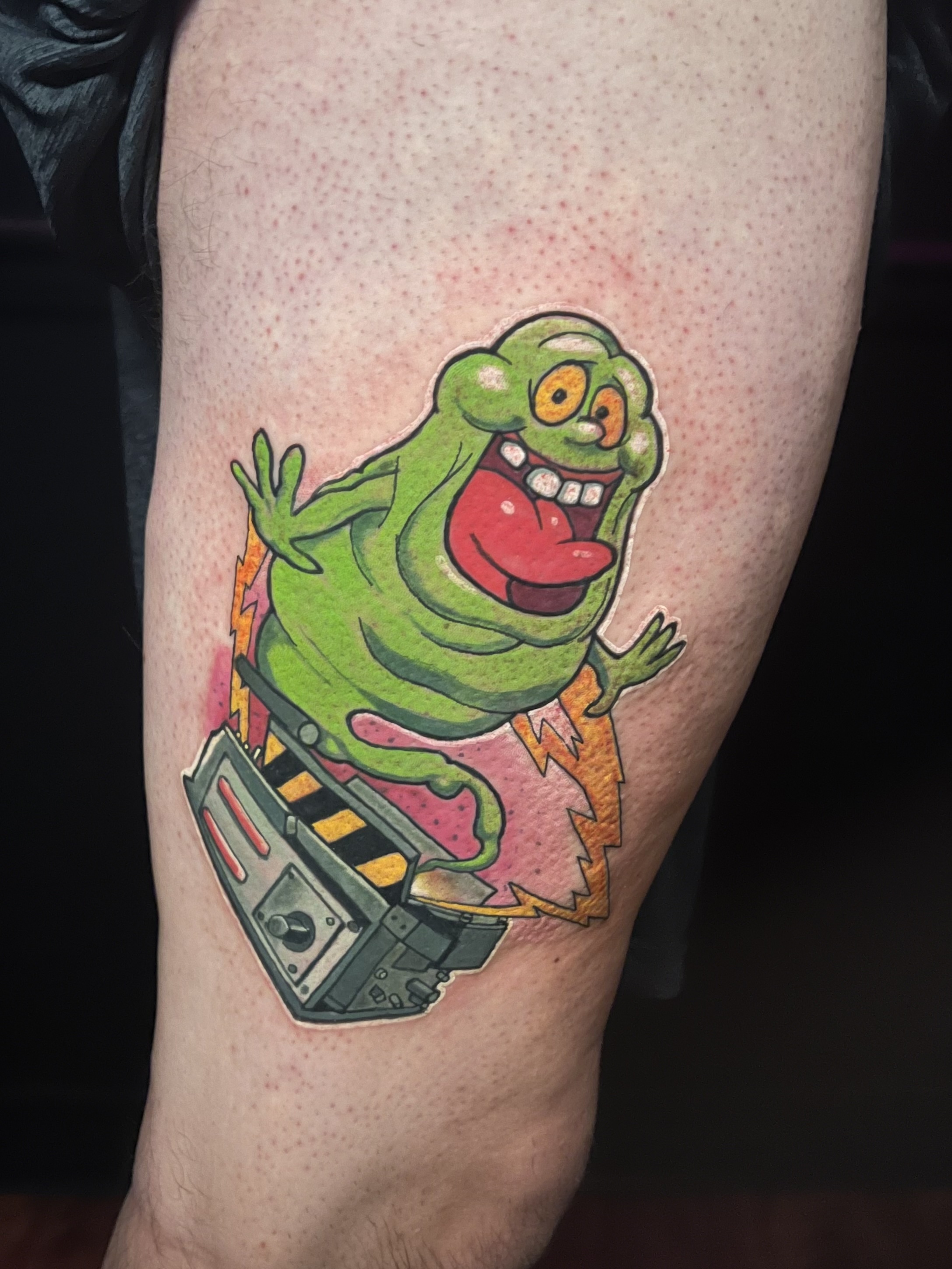 Cartoon Slimer Tattoo